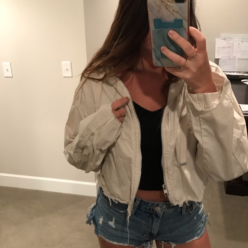 Urban Outfitters Cropped Distressed Jacket - Picture 2 of 3